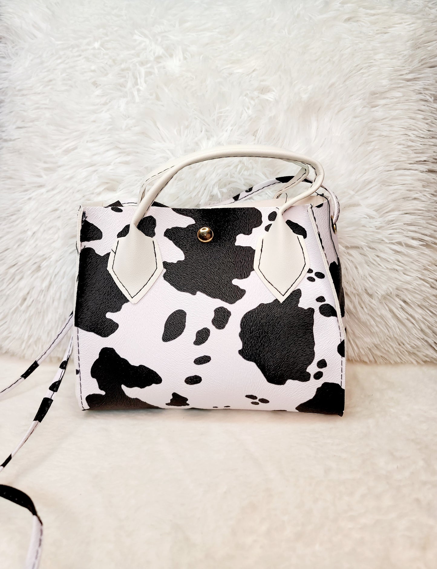 Mini Cow Print Satchel